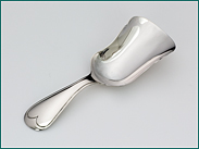 Zilveren theeschep model hartfilet uit 1874
