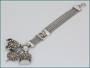 Zilveren chatelaine/signettenketting 1834-1837