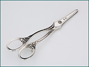 Zilveren bewerkte druivenschaar 1858-1924