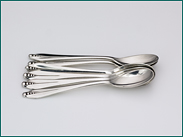 6 zilveren theelepels 1925-1953
