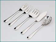 Zilveren hors d'oeuvre set model Hollands glad 1060 1925-1953