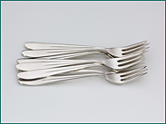 8 zilveren taartvorken model 400  1926-1953
