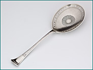 Zilveren natfruitlepel model dubbelzijdig Empire 1905-1924