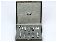 Zilveren dubbelpunt hors d'oeuvre set uit 1917