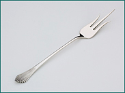 Zilveren cakeprikker model waaier 1923-1953