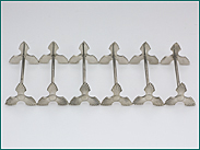 6 Zilveren messenleggers model waaier 1906-1953
