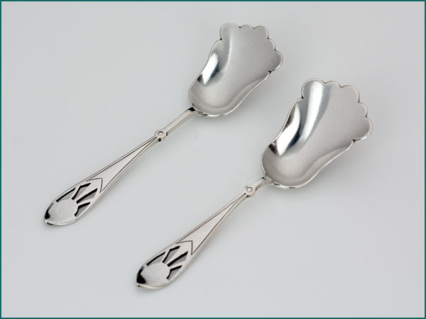 Zilveren suiker+theeschep 1858-1905-0