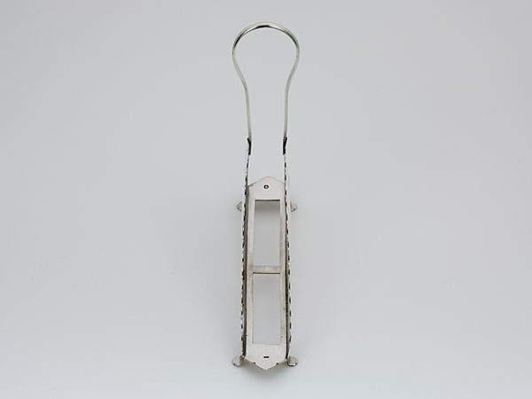 Zilveren gehamerde brieven/servethouder-9816