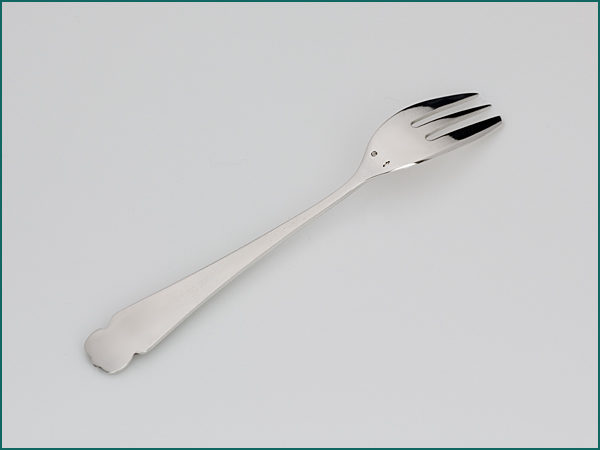 12 grote zilveren gehamerde gebaksvorken 1925-1953 in etui-8557