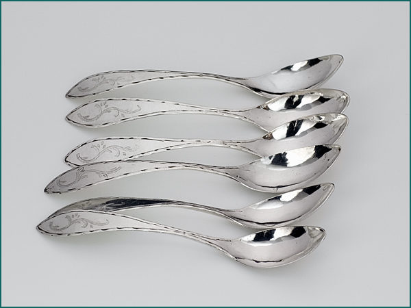 6 zilveren theelepels 1785-1811 (Vlissingen/Middelburg)-0