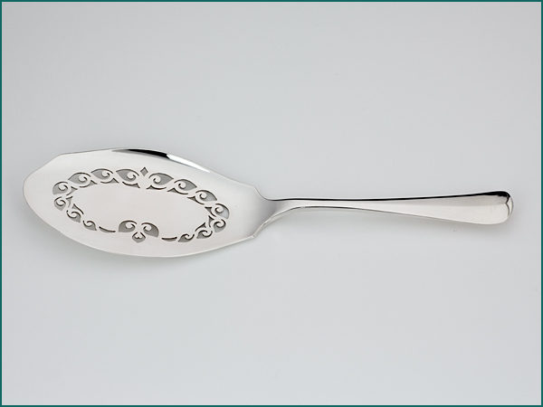 Zilveren Haags lofje visdienschep uit 1936-8265