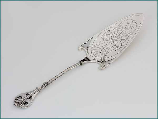 Zilveren Art Nouveau taartschep uit 1902-0