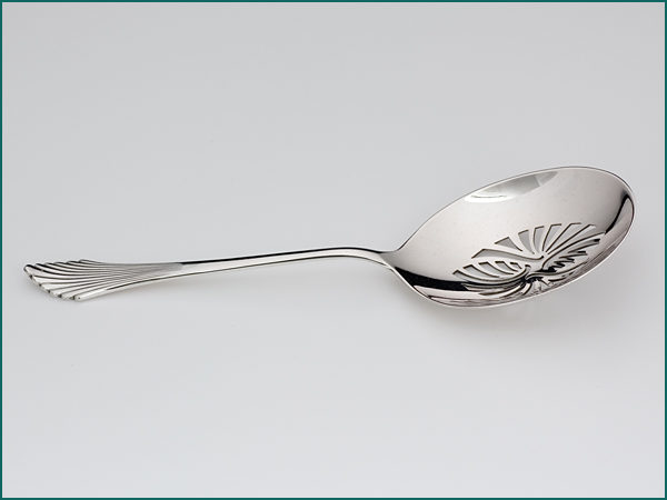 Zilveren natfruitschep model waaier uit 1930-4353