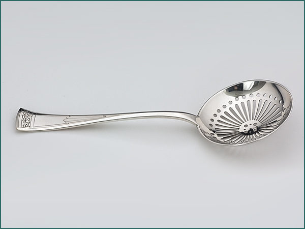 Zilveren natfruitschep met gravering uit 1912-7341