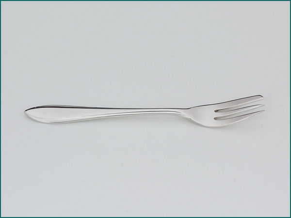 12 zilveren puntfilet gebaksvorken in etui 1925-1953-5363