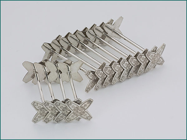 12 Zilveren Art Nouveau messenleggers 1906-1924-0