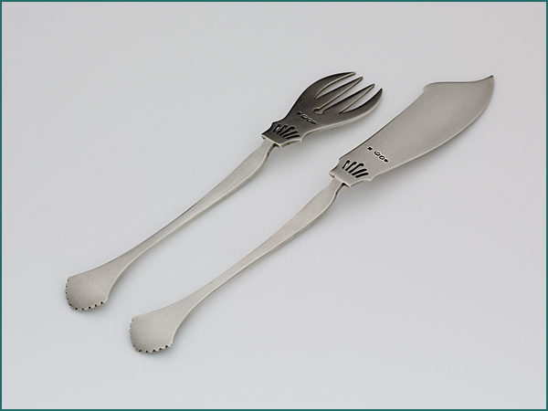 6 zilveren viscouverts luxe waaier uit 1918-7401