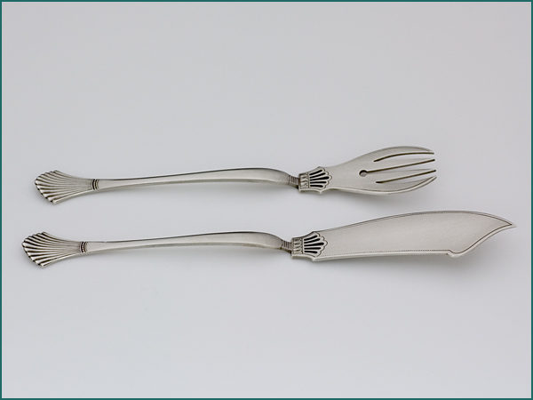 6 zilveren viscouverts luxe waaier uit 1918-7402