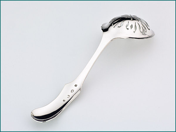 Zilveren natfruitlepel met gravering uit 1861-4294