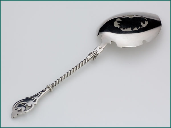 Zilveren natfruitschep met gravering uit 1892-6838