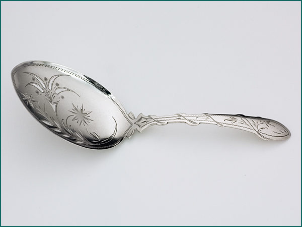 Zilveren pasteischep met gravering uit 1891-4649