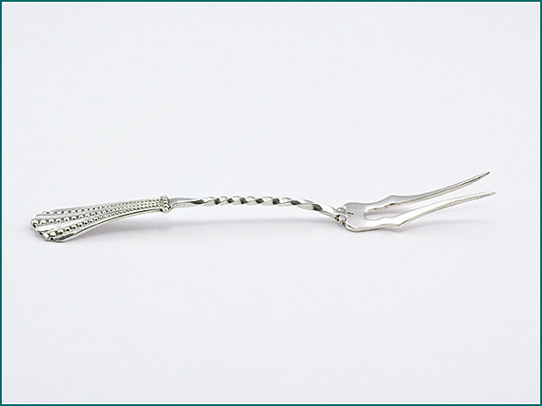 12 zilveren cakevorkjes in etui ca. 1900-3294