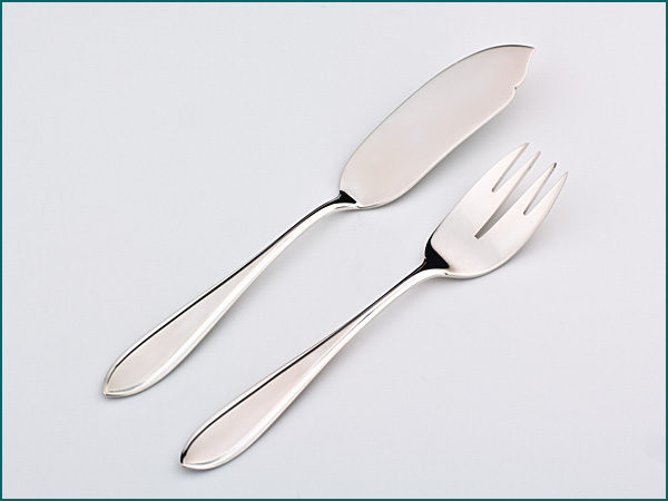 6 Zilveren puntfilet viscouverts 1946-1954-6814