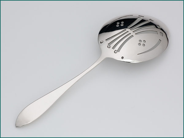 Zilveren puntfilet natfruitschep uit 1924-6639