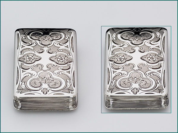 Zilveren snuifdoosje met gravering uit 1853-6327