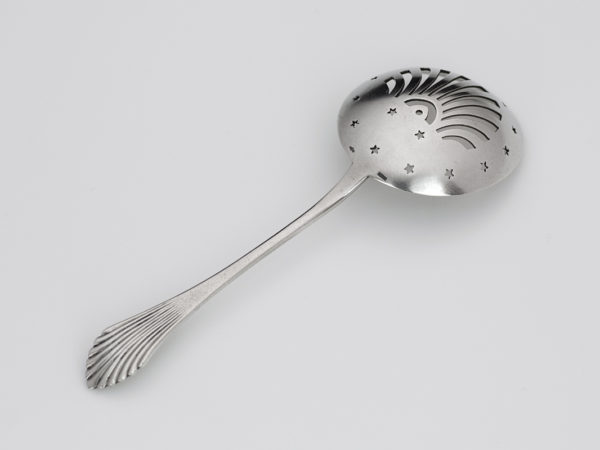 Zilveren natfruit/strooilepel model waaier 1858-1905-10120