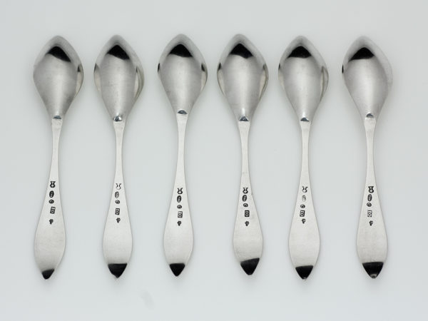 6 zilveren theelepels met gravering 1810-11596