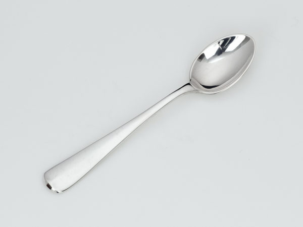 12 zilveren espresso/mokkalepels model Hollands glad uit 1977-11544