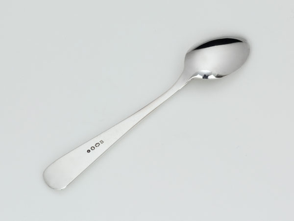 12 zilveren espresso/mokkalepels model Hollands glad uit 1977-11547