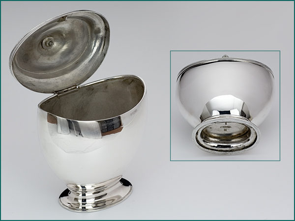 Zilveren theebus gemaakt tussen 1916-1920-12752