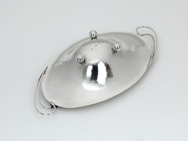 Zilveren gehamerd bonbonschaaltje-12876