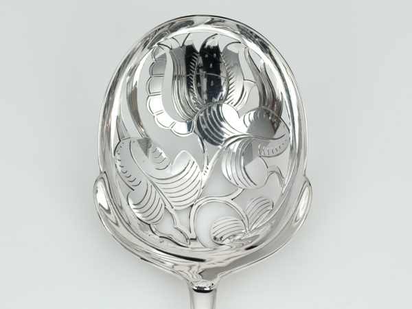 Zilveren natfruitlepel model enkelfilet uit 1940-13071