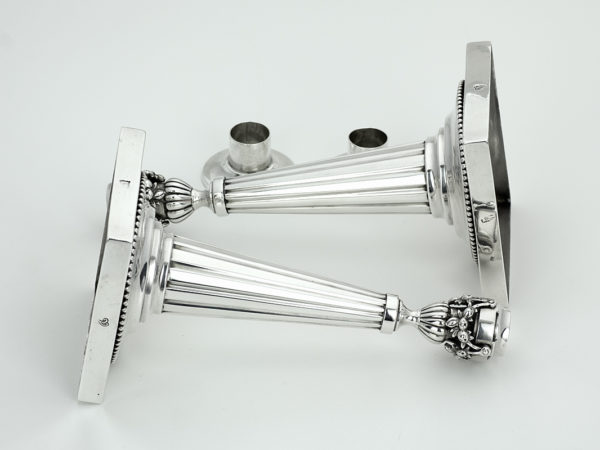 Stel zilveren kandelaars uit 1802-13148