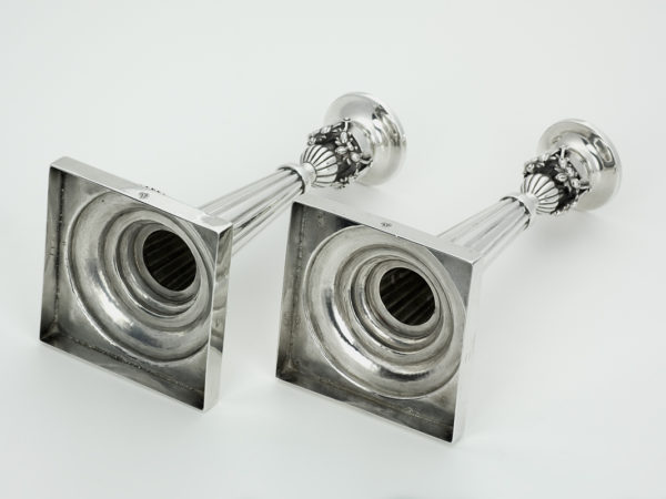 Stel zilveren kandelaars uit 1802-13146