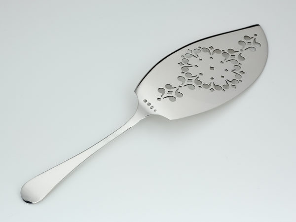 Zilveren visdienschep model Hollands glad 250 uit 1952-14291