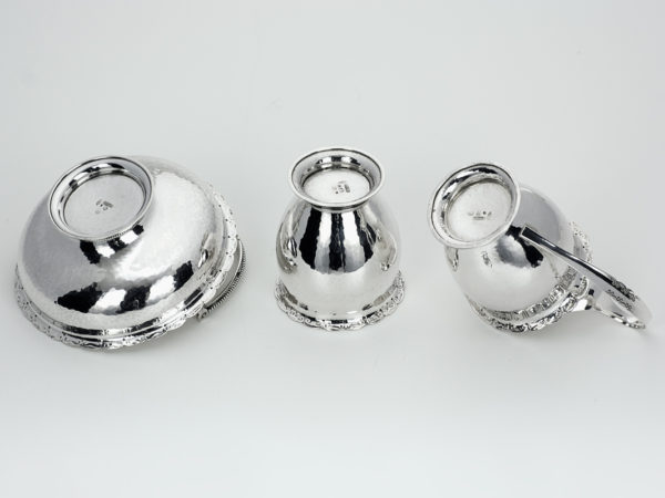 4 delig zilveren servies-14731