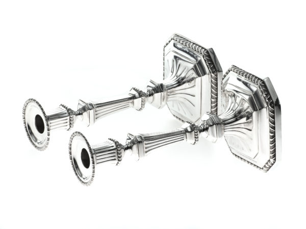 Stel zilveren kandelaars uit 1771-15205