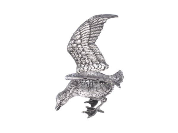 Zilveren tafelstuk meeuw 2